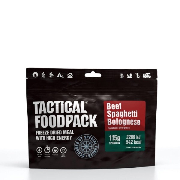 Tactical Foodpack - Spaghetti mit Rindfleisch / Bolognese Style - 115g