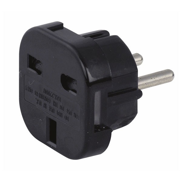 Schuko to UK plug adapter