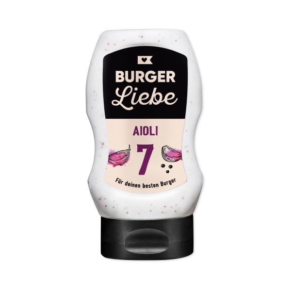 BURGER LIEBE Burgersoße - Aioli - 300ml - vegan - ohne Konservierungsstoffe