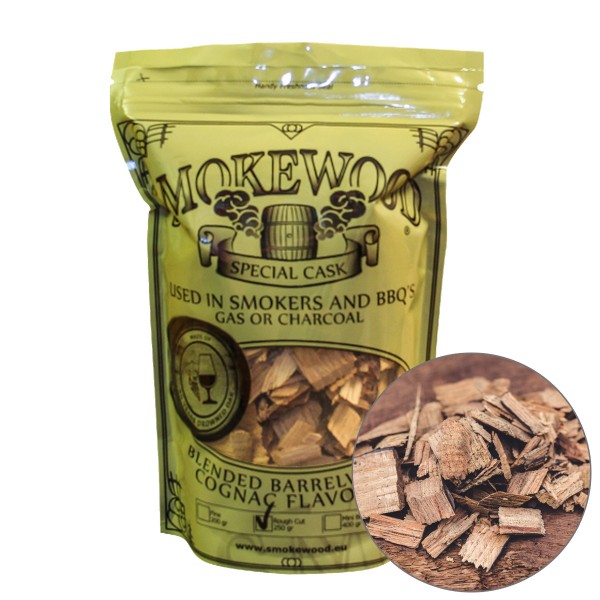 Smokewood Cognac Rough Cut Räucherholz aus ausgewählten Cognacfässer