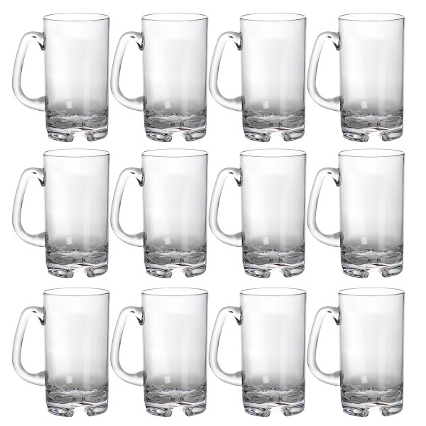 12 x Bierkrug aus bruchfestem Polycarbonat - 500ml