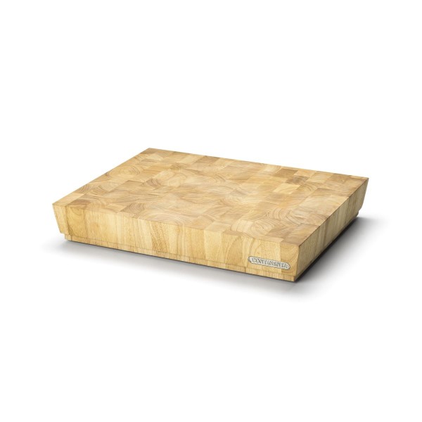 Hackblock groß, Stirnholz vom Gummibaum - 48 x 36 x 7,5cm
