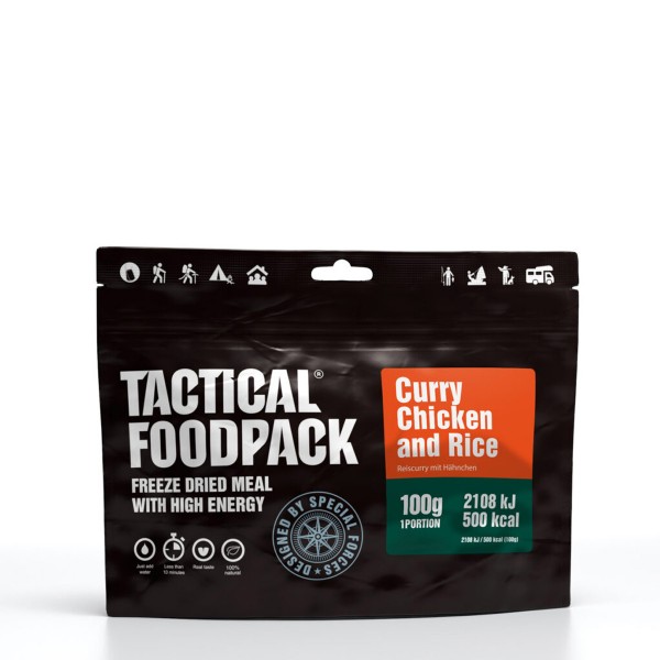 Tactical Foodpack - Cremiges Curry mit Hühnchen und Reis - 100g