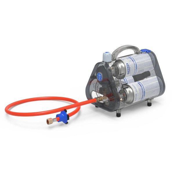 CADAC TRIO POWER PAK 30 - Kombibox für 3 Gaskartuschen - 30mbar - inkl. 85cm Schlauch